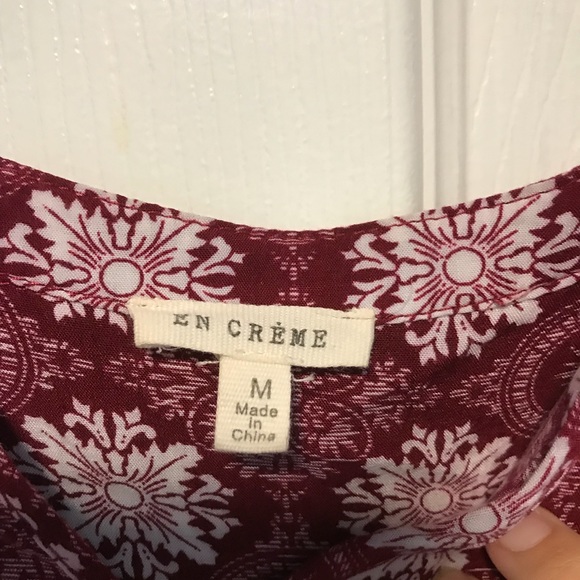 Sn créme boho crimson and white tunic dress - Picture 4 of 4